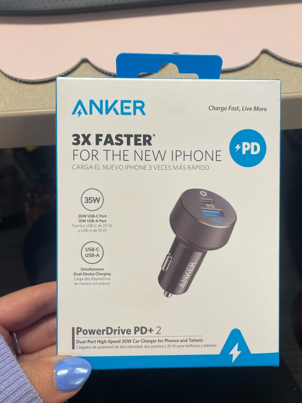 Anker PowerDrive PD+ 2 Dual-Port Car Charger - Black